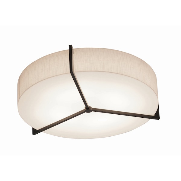 Apex 21" LED Ceiling - Espresso Finish - Jute Shade